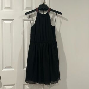 Zara Black Halter Dress With Beading